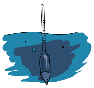 specific gravity in a float tank