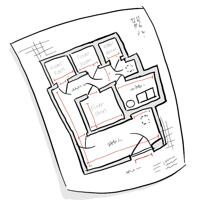 Float Center blueprints and permit planning