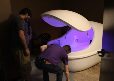 edit-Grashkahn inspecting Float Away Spa tanks