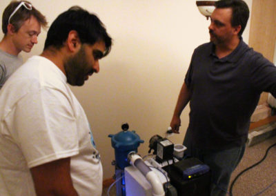 edit-James Ramsey showing Grashkahmn his filtration system